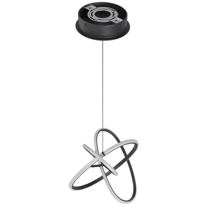 Pendant Light Avenue Lighting HF5023-BK Circa 3-Ring 23"W LED Pendant in Black Avenue Lighting