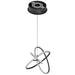 Pendant Light Avenue Lighting HF5023-BK Circa 3-Ring 23"W LED Pendant in Black Avenue Lighting