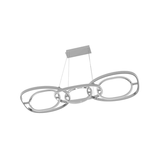 Pendant Light Avenue Lighting HF5025-CH Circa 6-Ring 63"W LED Pendant in Chrome Avenue Lighting