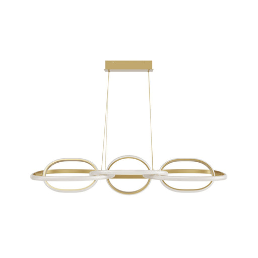 Pendant Light Avenue Lighting HF5025-GL Circa 6-Ring 63"W LED Pendant in Gold Avenue Lighting