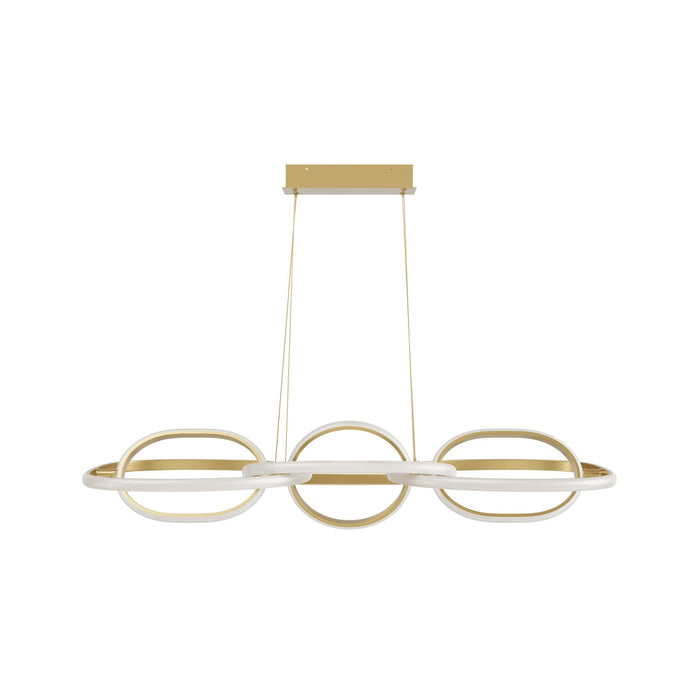 Pendant Light Avenue Lighting HF5025-GL Circa 6-Ring 63"W LED Pendant in Gold Avenue Lighting