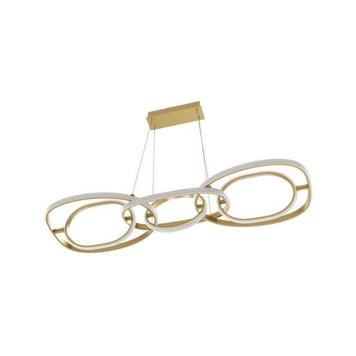 Pendant Light Avenue Lighting HF5025-GL Circa 6-Ring 63"W LED Pendant in Gold Avenue Lighting