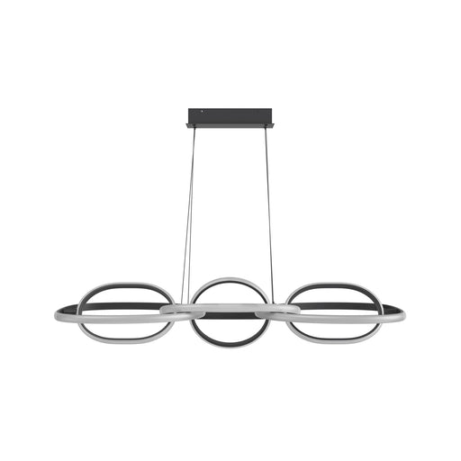 Pendant Light Avenue Lighting HF5025-BK Circa 6-Ring 63"W LED Pendant in Black Avenue Lighting