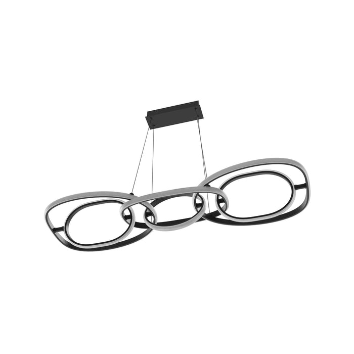 Pendant Light Avenue Lighting HF5025-BK Circa 6-Ring 63"W LED Pendant in Black Avenue Lighting