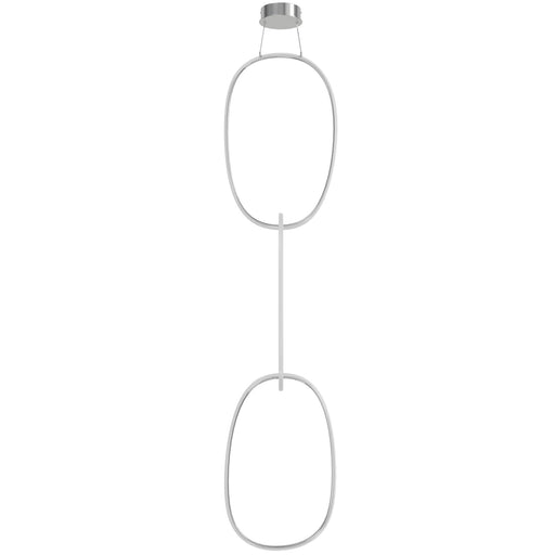 Pendant Light Avenue Lighting HF5026-CH Circa 3-Ring 28"W LED Pendant in Chrome Avenue Lighting