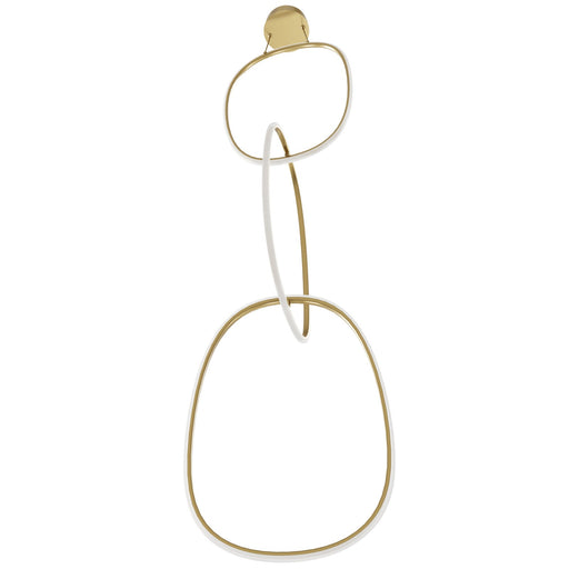 Pendant Light Avenue Lighting HF5026-GL Circa 3-Ring 28"W LED Pendant in Gold Avenue Lighting