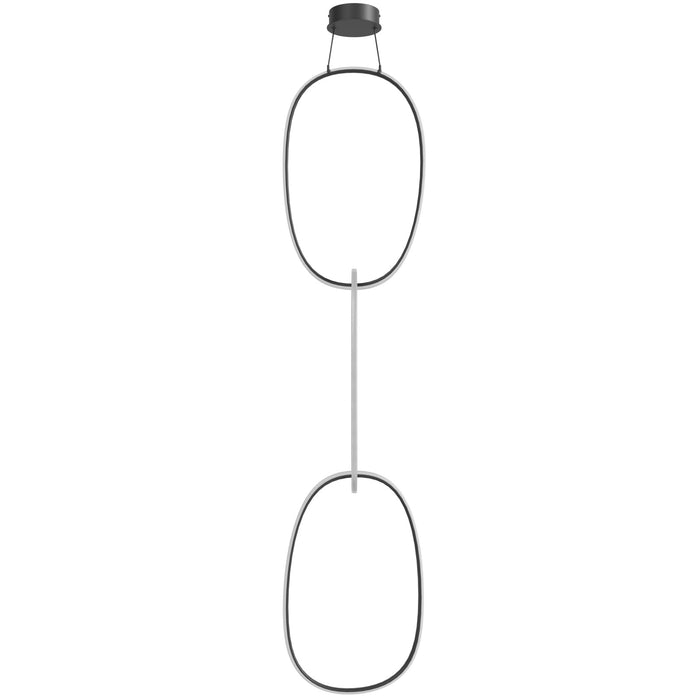 Pendant Light Avenue Lighting HF5026-BK Circa 3-Ring 28"W LED Pendant in Black Avenue Lighting