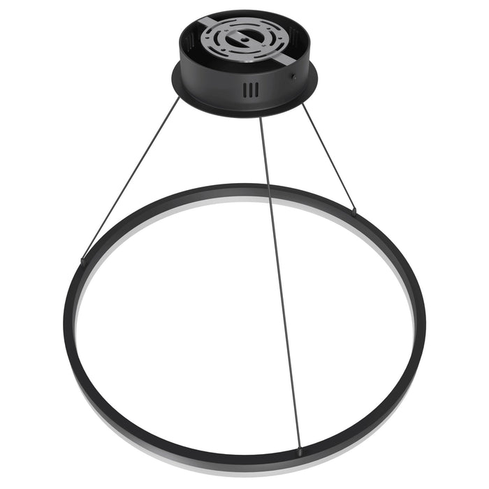 Pendant Light Avenue Lighting HF5027-BK Circa 24"W LED Ring Pendant in Black Avenue Lighting