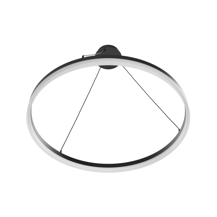 Pendant Light Avenue Lighting HF5029-BK Circa 39"W Ring LED Pendant in Black Avenue Lighting