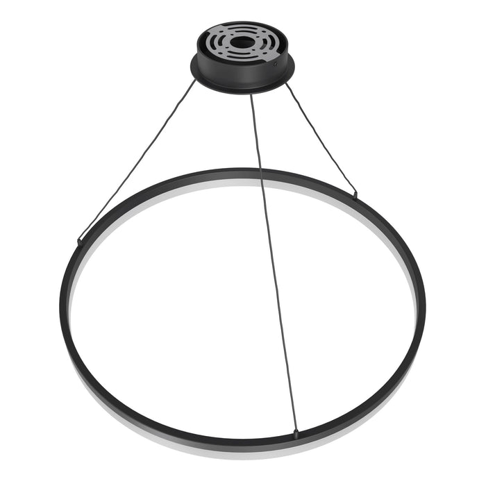 Pendant Light Avenue Lighting HF5029-BK Circa 39"W Ring LED Pendant in Black Avenue Lighting