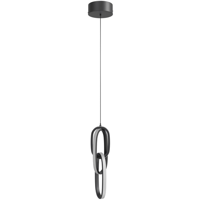 Pendant Light Avenue Lighting HF5021-BK Circa 3-Ring 6"W LED Pendant in Black Avenue Lighting