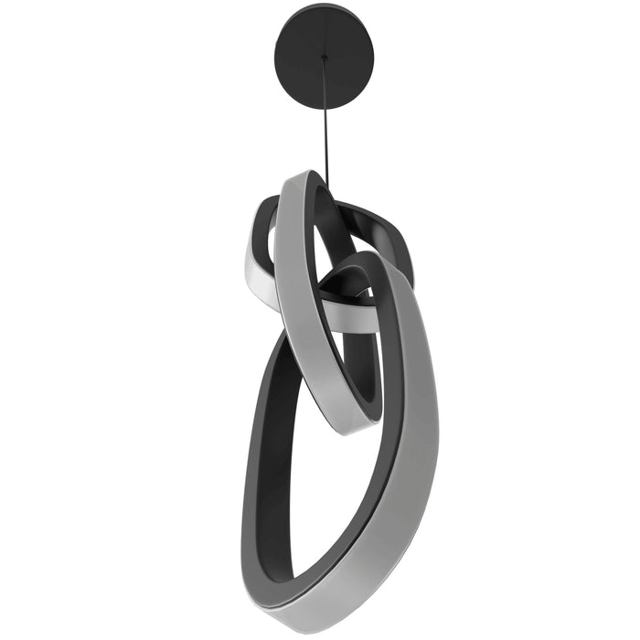 Pendant Light Avenue Lighting HF5021-BK Circa 3-Ring 6"W LED Pendant in Black Avenue Lighting