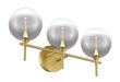 Eurofase 48913-027 Iissa 3-Light Gold LED Vanity Light