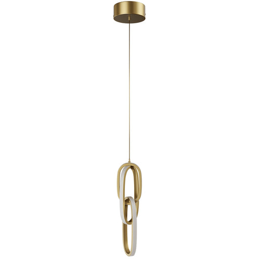 Pendant Light Avenue Lighting HF5021-GL Circa 3-Ring 6"W LED Pendant in Gold Avenue Lighting
