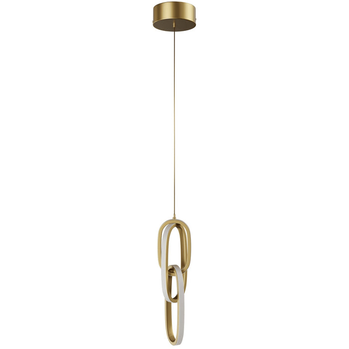 Pendant Light Avenue Lighting HF5021-GL Circa 3-Ring 6"W LED Pendant in Gold Avenue Lighting