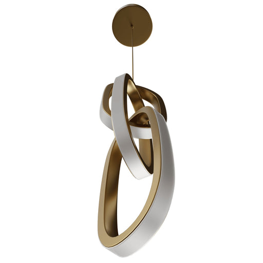 Pendant Light Avenue Lighting HF5021-GL Circa 3-Ring 6"W LED Pendant in Gold Avenue Lighting