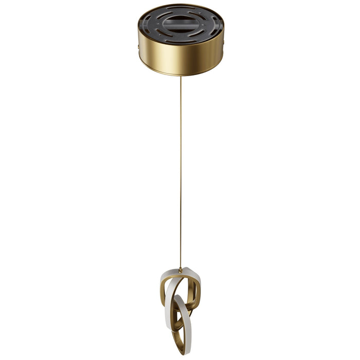 Pendant Light Avenue Lighting HF5021-GL Circa 3-Ring 6"W LED Pendant in Gold Avenue Lighting
