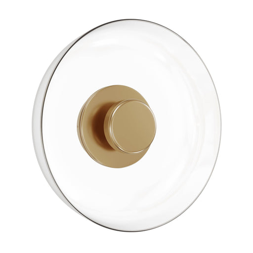 Wall Sconce Avenue Lighting HF7912-AB Cosmopolitan 12"W LED Wall Sconce in Aged Brass/Clear Glass Avenue Lighting