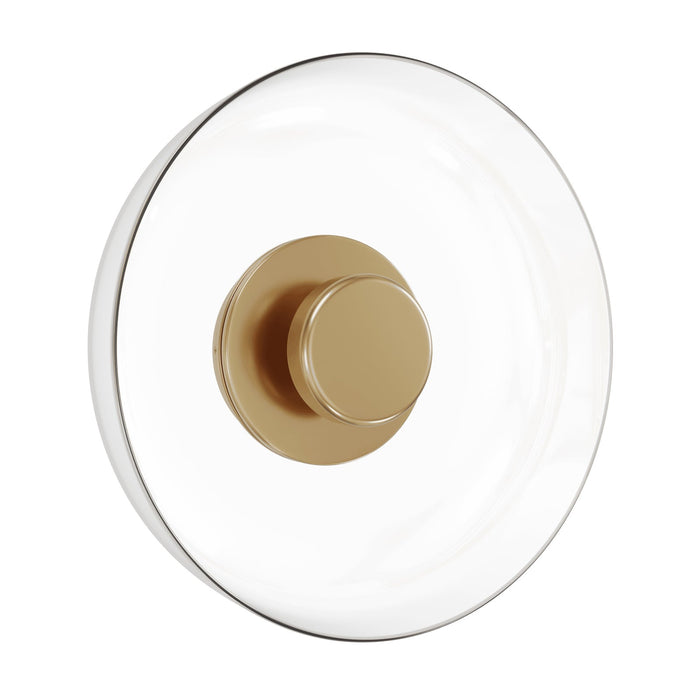 Wall Sconce Avenue Lighting HF7912-AB Cosmopolitan 12"W LED Wall Sconce in Aged Brass/Clear Glass Avenue Lighting