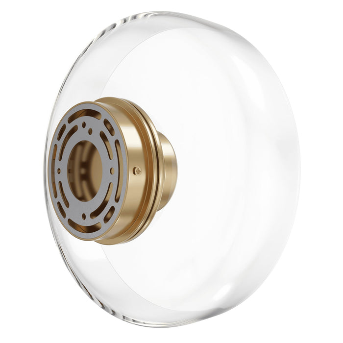 Wall Sconce Avenue Lighting HF7912-AB Cosmopolitan 12"W LED Wall Sconce in Aged Brass/Clear Glass Avenue Lighting
