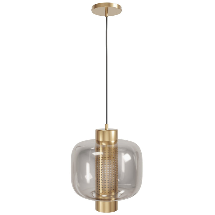 Pendant Light Avenue Lighting HF7812-AB Cosmopolitan 11"W Pendant in Aged Brass/Clear Glass Avenue Lighting