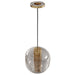 Pendant Light Avenue Lighting HF7812-AB Cosmopolitan 11"W Pendant in Aged Brass/Clear Glass Avenue Lighting