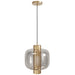 Pendant Light Avenue Lighting HF7810-AB Cosmopolitan 9"W Pendant in Aged Brass/Clear Glass Avenue Lighting