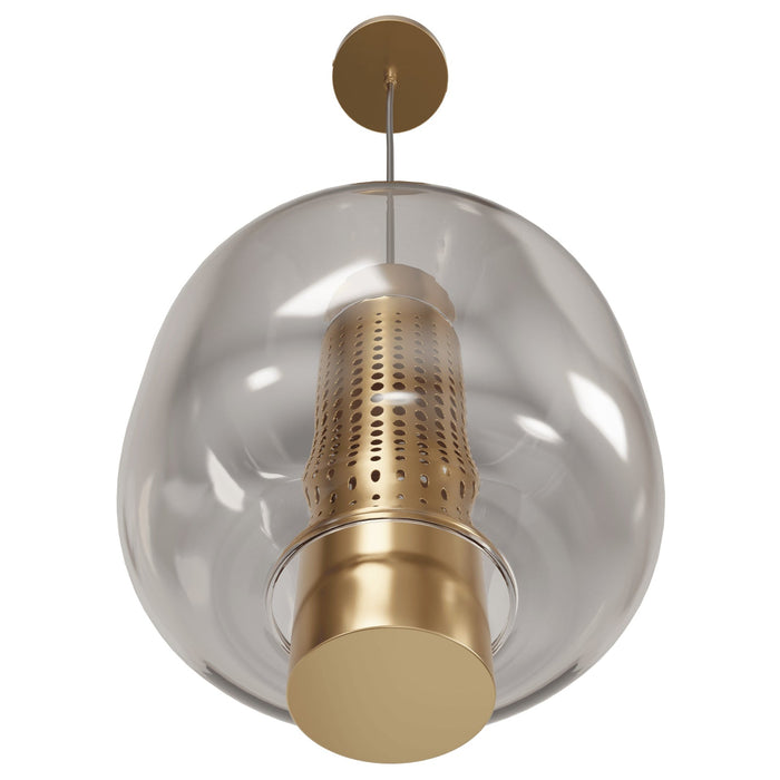 Pendant Light Avenue Lighting HF7810-AB Cosmopolitan 9"W Pendant in Aged Brass/Clear Glass Avenue Lighting