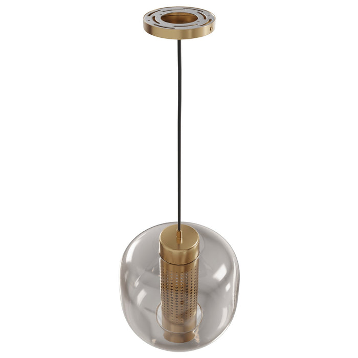 Pendant Light Avenue Lighting HF7810-AB Cosmopolitan 9"W Pendant in Aged Brass/Clear Glass Avenue Lighting