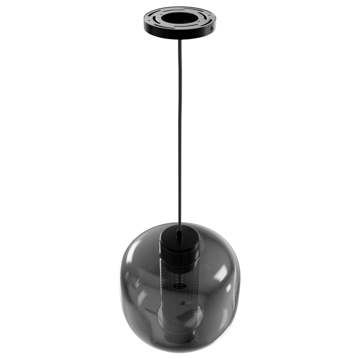 Pendant Light Avenue Lighting HF7812-GM Cosmopolitan 11"W Pendant in Gunmetal/Smoked Glass in Gun Metal Avenue Lighting