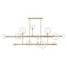 Chandelier Avenue Lighting HF4216-AB Delilah 16-Light 84"W Chandelier in Aged Brass/Clear Glass Avenue Lighting
