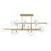 Chandelier Avenue Lighting HF4216-AB Delilah 16-Light 84"W Chandelier in Aged Brass/Clear Glass Avenue Lighting