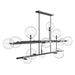 Chandelier Avenue Lighting HF4216-BK Delilah 16-Light 84"W Chandelier in Black/Clear Glass Avenue Lighting