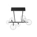 Chandelier Avenue Lighting HF4207-BK Delilah 7-Light 40"W Chandelier in Black/Clear Glass Avenue Lighting