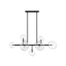 Chandelier Avenue Lighting HF4209-BK Delilah 9-Light 51"W Chandelier in Black/Clear Glass Avenue Lighting