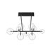 Chandelier Avenue Lighting HF4209-BK Delilah 9-Light 51"W Chandelier in Black/Clear Glass Avenue Lighting