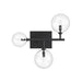 Wall Sconce Avenue Lighting HF4203-BK Delilah 3-Light 18"W Wall Sconce in Black/Clear Glass Avenue Lighting