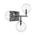 Wall Sconce Avenue Lighting HF4203-BK Delilah 3-Light 18"W Wall Sconce in Black/Clear Glass Avenue Lighting
