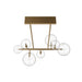 Chandelier Avenue Lighting HF4207-AB Delilah 7-Light 40"W Chandelier in Aged Brass/Clear Glass Avenue Lighting