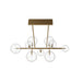 Chandelier Avenue Lighting HF4209-AB Delilah 9-Light 51"W Chandelier in Aged Brass/Clear Glass Avenue Lighting
