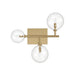 Wall Sconce Avenue Lighting HF4203-AB Delilah 3-Light 18"W Wall Sconce in Aged Brass/Clear Glass Avenue Lighting