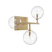 Wall Sconce Avenue Lighting HF4203-AB Delilah 3-Light 18"W Wall Sconce in Aged Brass/Clear Glass Avenue Lighting