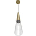 Pendant Light Avenue Lighting HF7701-BB Encino 4"W Cone Shape Pendant in Brushed Brass Avenue Lighting