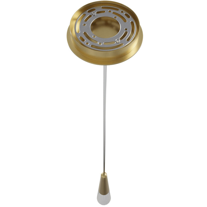 Pendant Light Avenue Lighting HF7701-BB Encino 4"W Cone Shape Pendant in Brushed Brass Avenue Lighting