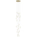 Multi-Light Pendant Avenue Lighting HF7725-BB Encino 25-Light 30"W Cone Shape Pendant in Brushed Brass Avenue Lighting