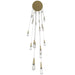 Multi-Light Pendant Avenue Lighting HF7725-BB Encino 25-Light 30"W Cone Shape Pendant in Brushed Brass Avenue Lighting