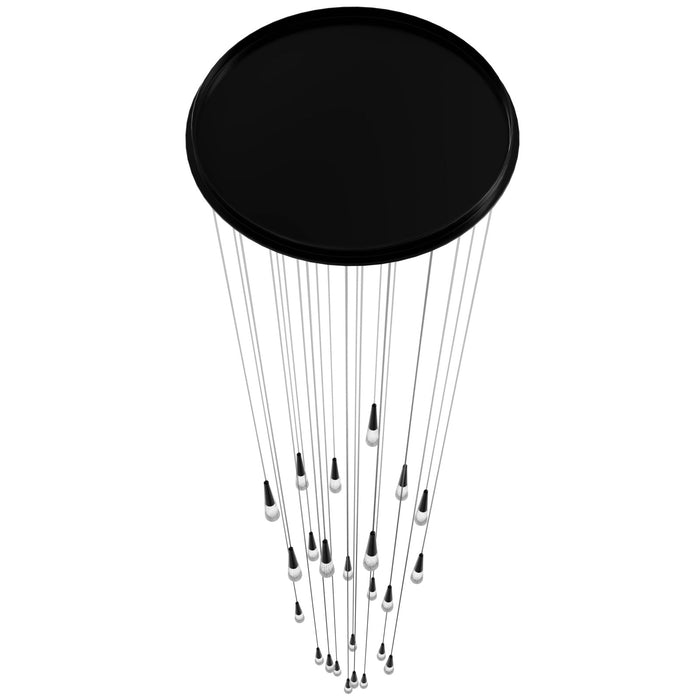 Multi-Light Pendant Avenue Lighting HF7725-GM Encino 25-Light 30"W Cone Shape Pendant in Gunmetal in Gun Metal Avenue Lighting