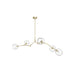 Chandelier Avenue Lighting HF8085-BB Fairfax Ave. 66"W 5-Light Chandelier in Brushed Brass/Clear Glass Avenue Lighting