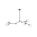 Chandelier Avenue Lighting HF8085-DBZ Fairfax Ave. 66"W 5-Light Chandelier in Dark Bronze/Clear Glass Avenue Lighting