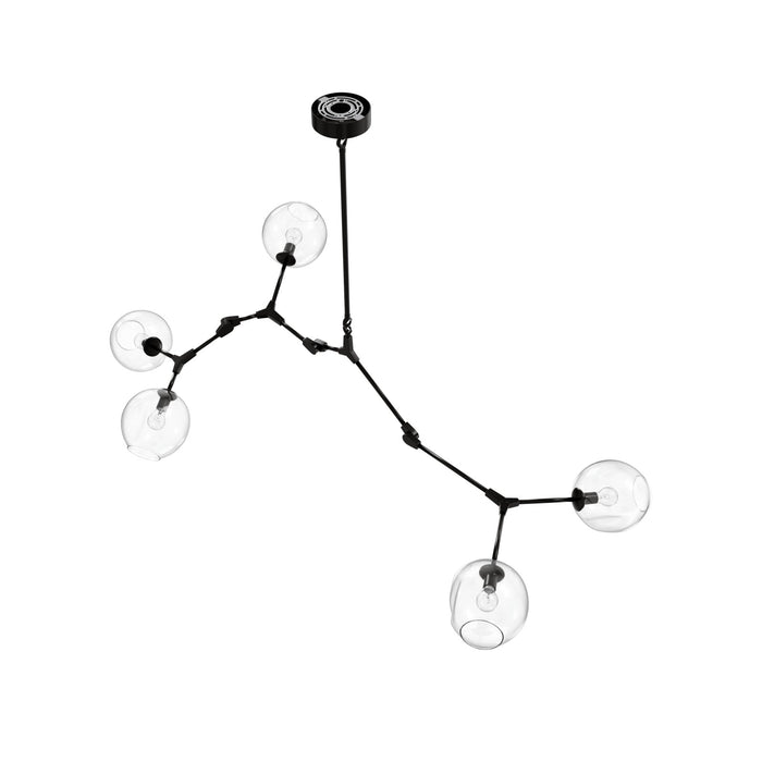Chandelier Avenue Lighting HF8085-DBZ Fairfax Ave. 66"W 5-Light Chandelier in Dark Bronze/Clear Glass Avenue Lighting